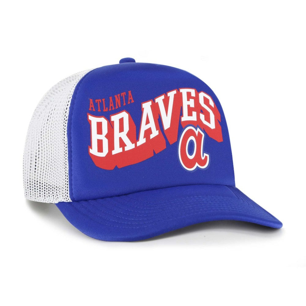 Atlanta Braves Meander Foam Trucker Snapback Hat Royal