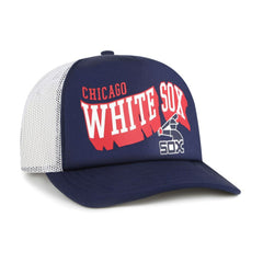 Chicago White Sox Meander Foam Trucker Snapback Hat Navy