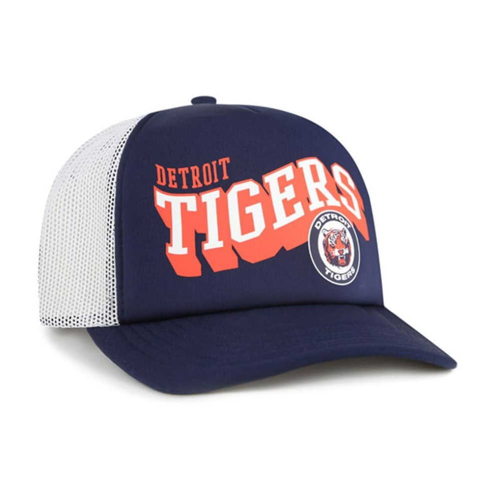 Detroit Tigers Meander Foam Trucker Snapback Hat Navy