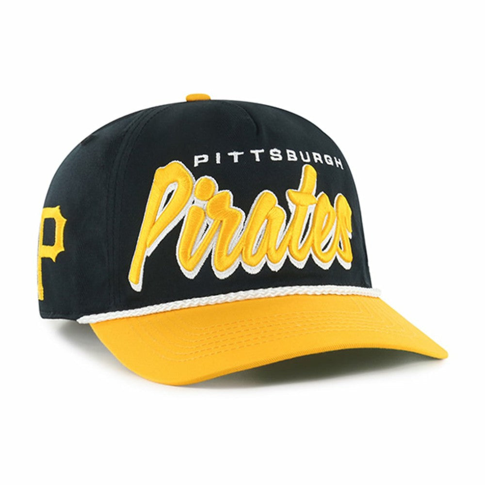 Pittsburgh Pirates Dropshadow Rope Hitch Adjustable Hat Black