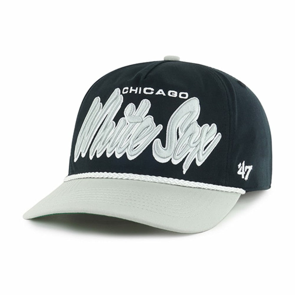 Chicago White Sox Dropshadow Rope Hitch Adjustable Hat Black