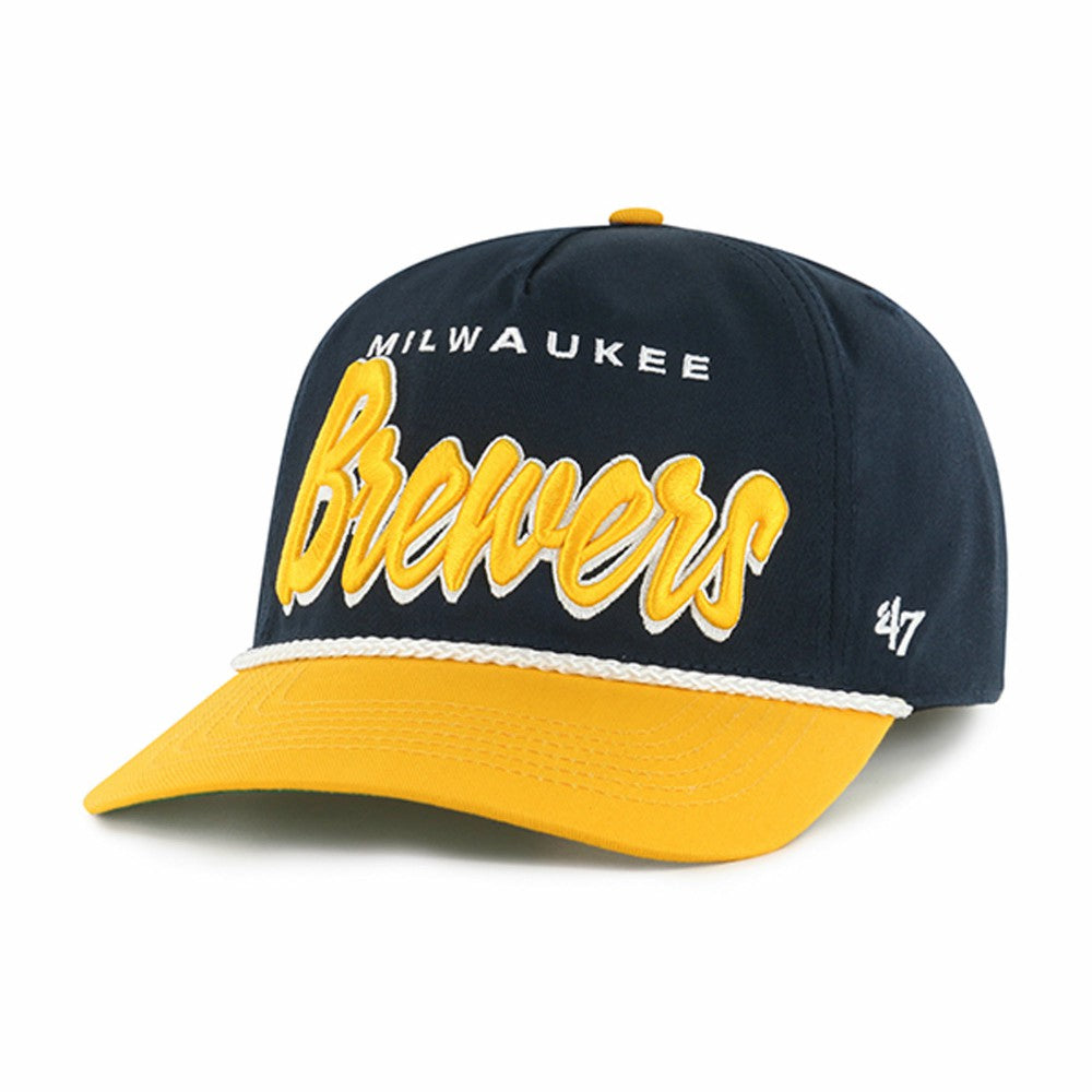 Milwaukee Brewers Dropshadow Rope Hitch Adjustable Hat Navy