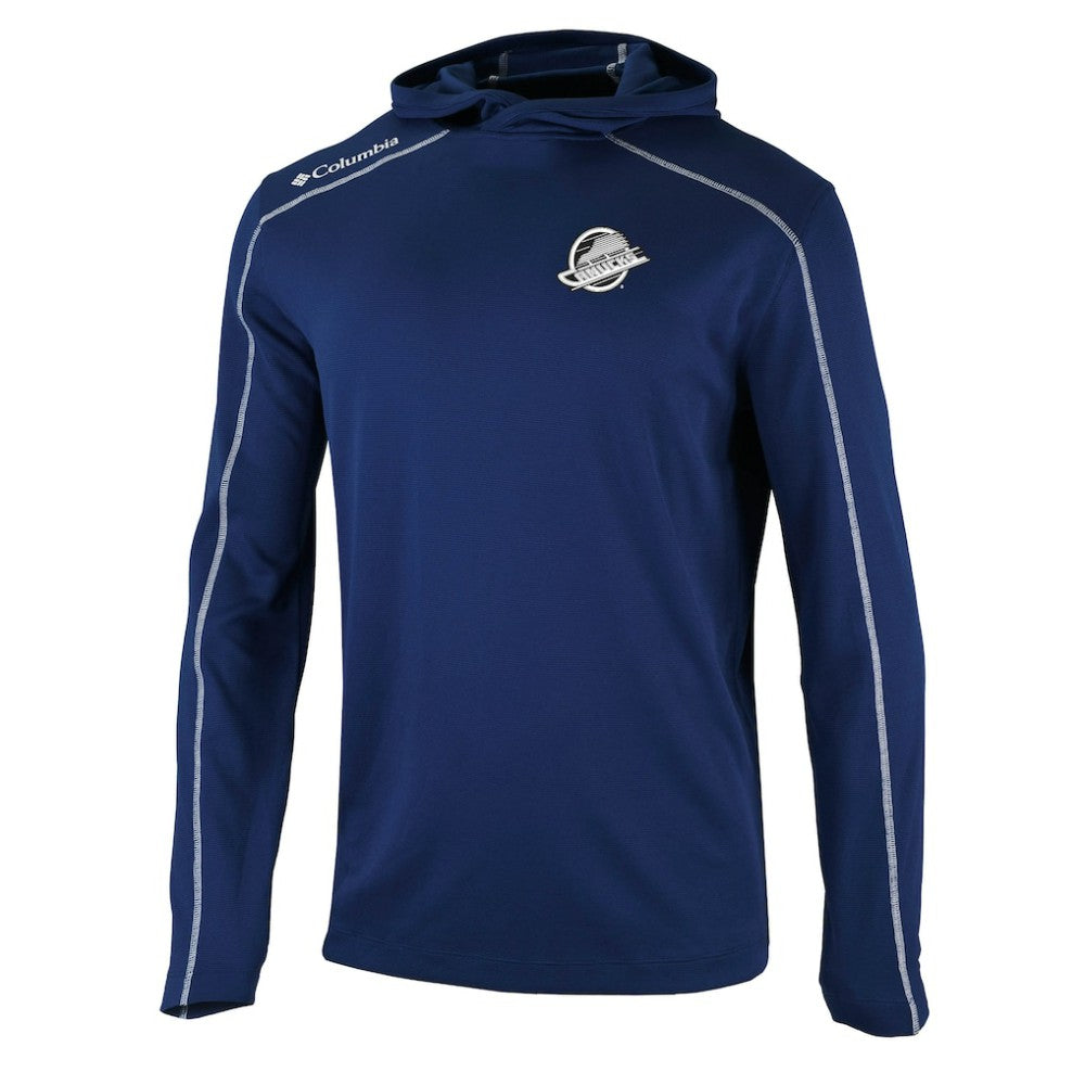 Vancouver Canucks Columbia Shotgun Omni-Wick Pullover Hoodie - Navy Hoodies