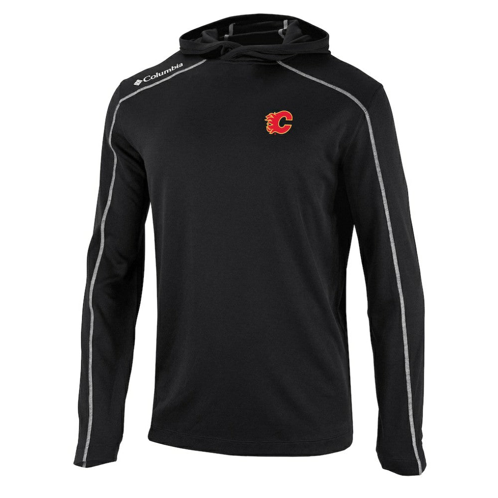 Calgary Flames Columbia Shotgun Omni-Wick Pullover Hoodie - Black Hoodies