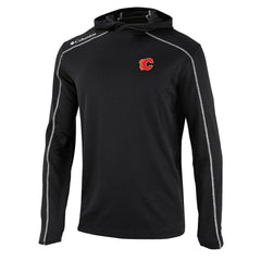 Calgary Flames Columbia Shotgun Omni-Wick Pullover Hoodie - Black Hoodies