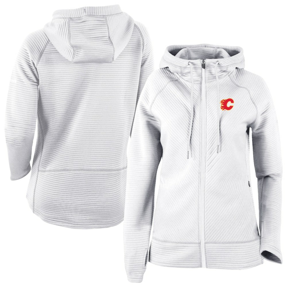 Calgary Flames Columbia Omni-Wick Pack It Up Full-Zip Jacket - White Jackets