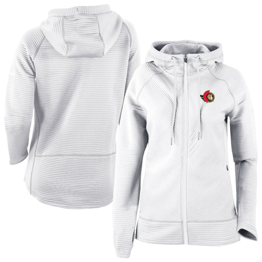 Ottawa Senators Columbia Omni-Wick Pack It Up Full-Zip Jacket - White Jackets