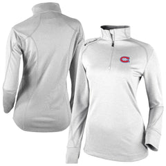 Montreal Canadiens Columbia Women's Omni-Wick Shotgun 2.0 Quarter-Zip Pullover Top - White Pullover