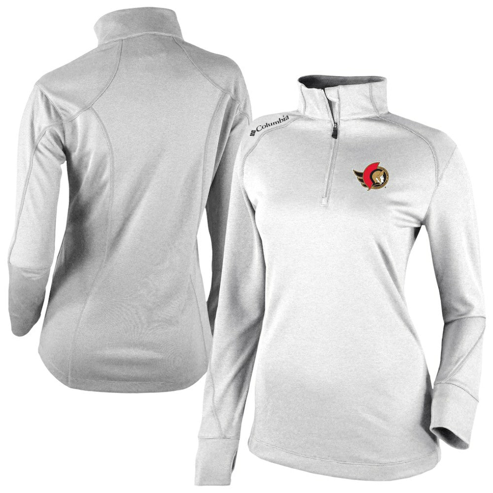 Ottawa Senators Columbia Women's Omni-Wick Shotgun 2.0 Quarter-Zip Pullover Top - White Pullover