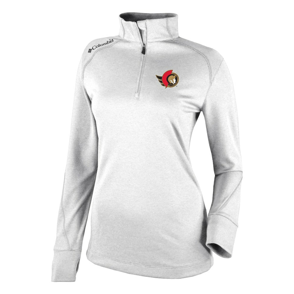 Ottawa Senators Columbia Women's Omni-Wick Shotgun 2.0 Quarter-Zip Pullover Top - White Pullover