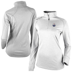 Edmonton Oilers Columbia Women's Omni-Wick Shotgun 2.0 Quarter-Zip Pullover Top - White Pullover