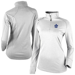 Toronto Maple Leafs Columbia Women's Omni-Wick Shotgun 2.0 Quarter-Zip Pullover Top - White Pullover