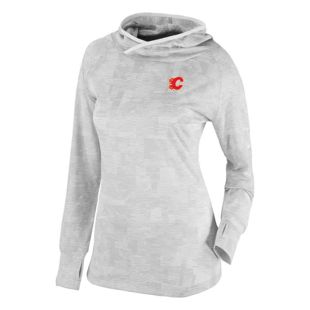 Calgary Flames Columbia Women's Omni-Wick Sunday Ball Pullover Hoodie - White Hoodies