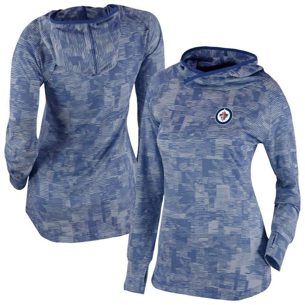 Winnipeg Jets Columbia Women's Omni-Wick Sunday Ball Pullover Hoodie - Navy Hoodies