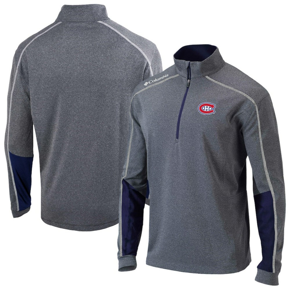 Montreal Canadiens Columbia Omni-Wick Shotgun 2.0 Quarter-Zip Pullover Top - Navy Pullover