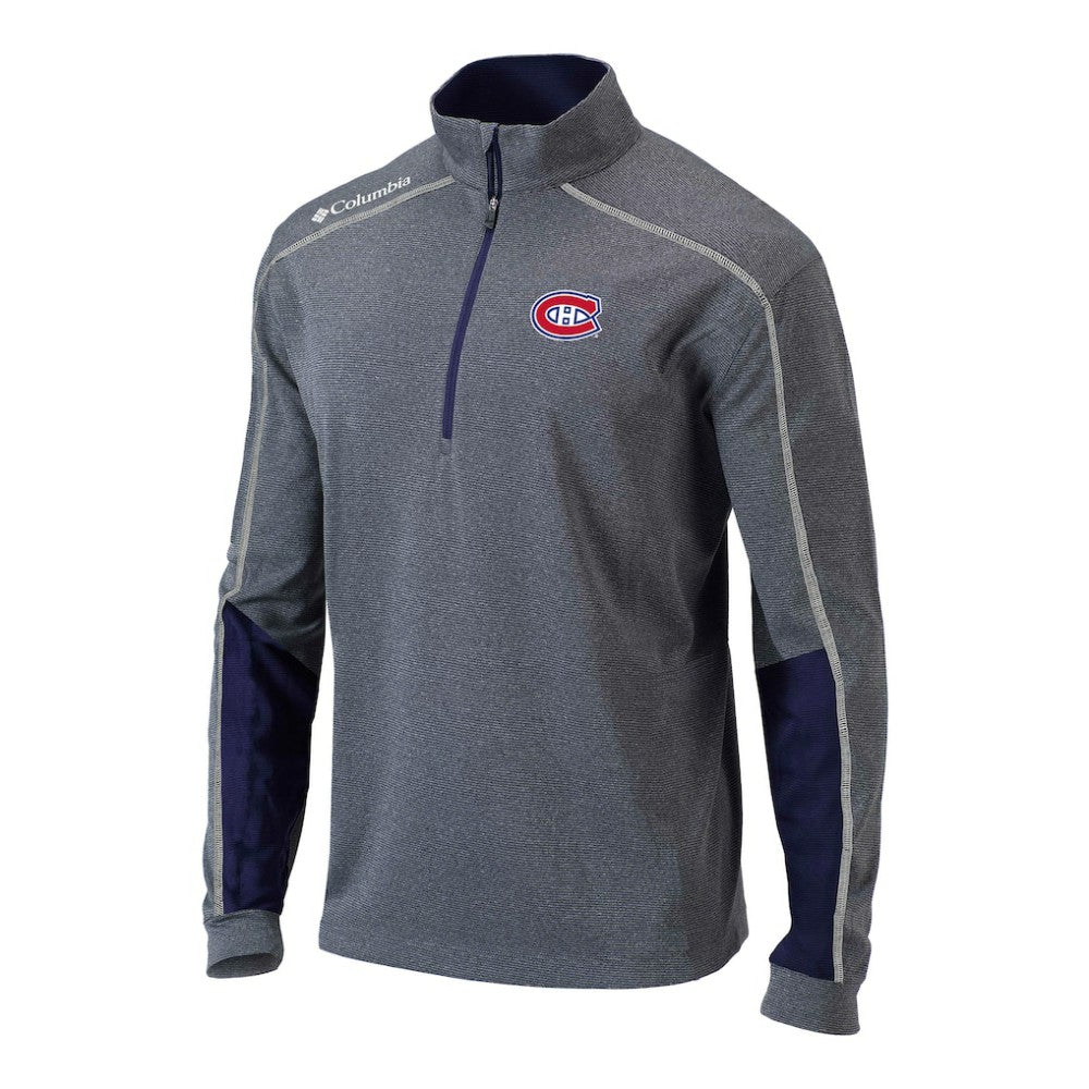 Montreal Canadiens Columbia Omni-Wick Shotgun 2.0 Quarter-Zip Pullover Top - Navy Pullover