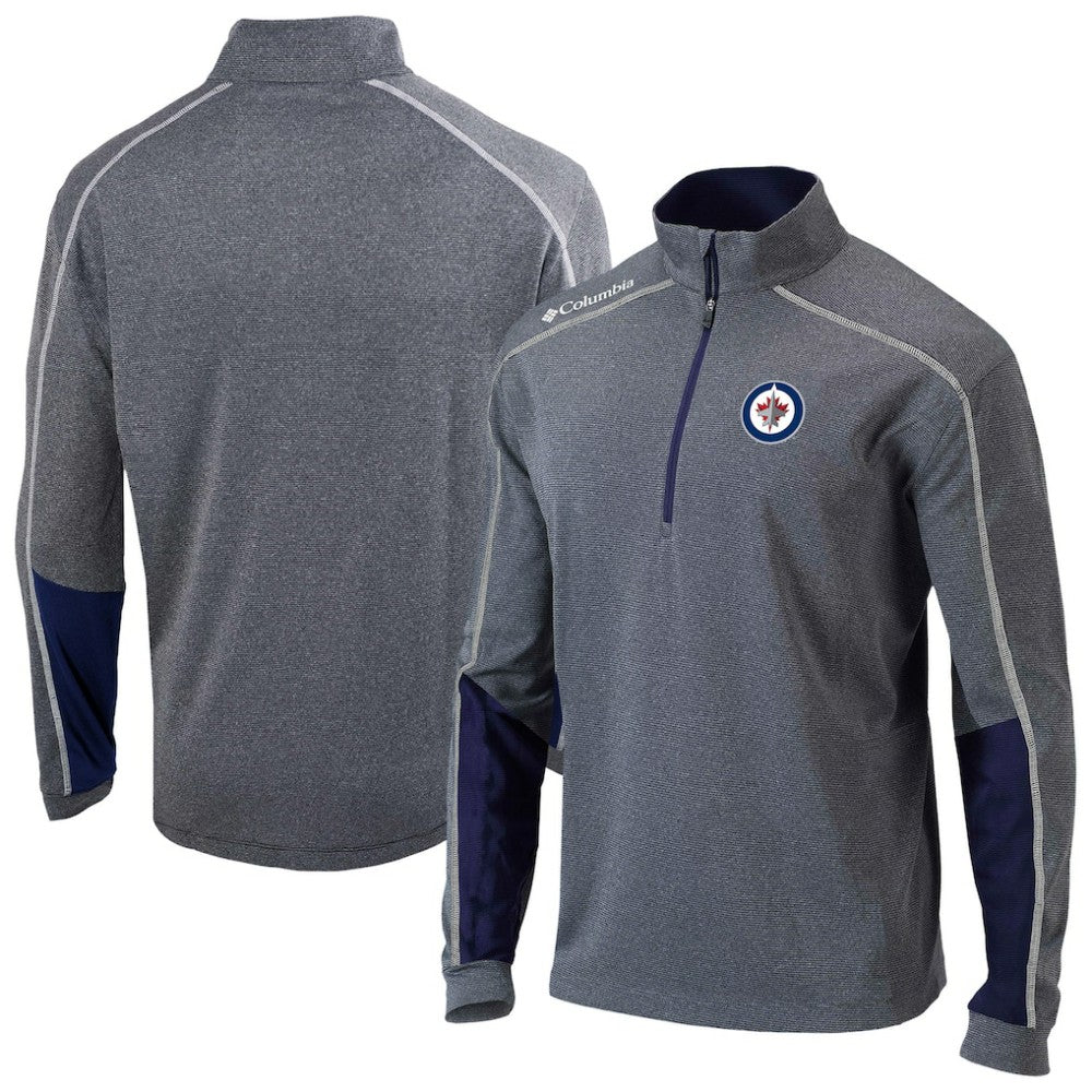 Winnipeg Jets Columbia Omni-Wick Shotgun 2.0 Quarter-Zip Pullover Top - Navy Pullover