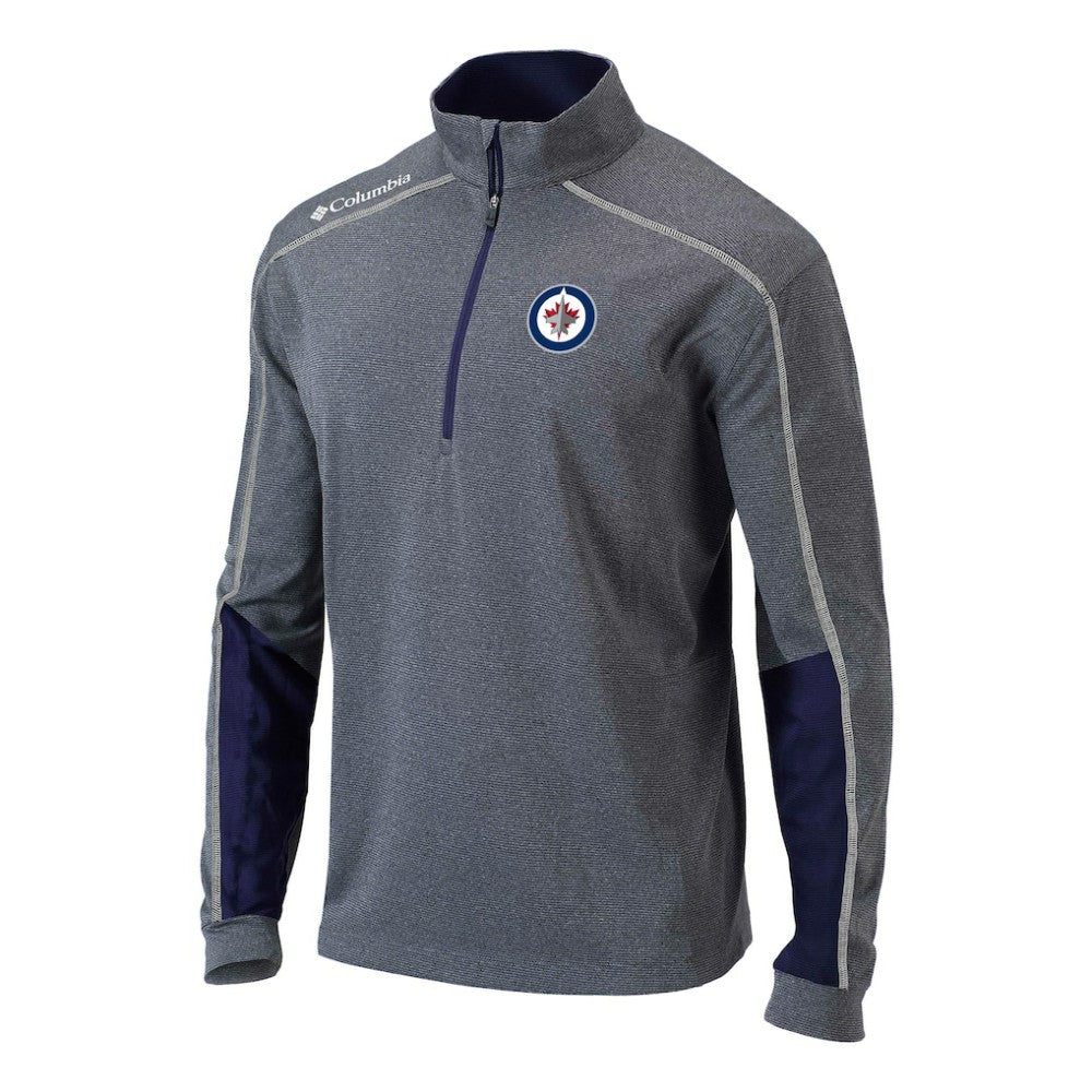 Winnipeg Jets Columbia Omni-Wick Shotgun 2.0 Quarter-Zip Pullover Top - Navy Pullover