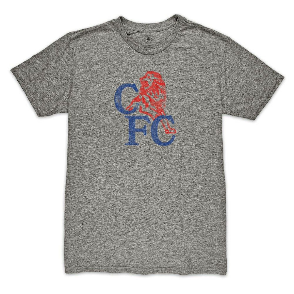 Chelsea 1863FC Retro '86 Badge Vintage Tri-Blend T-Shirt - Heather Gray for sale