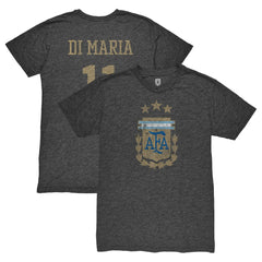Angel Di Maria Argentina National Team 1863FC Retro Player Tri-Blend T-Shirt - Black discount