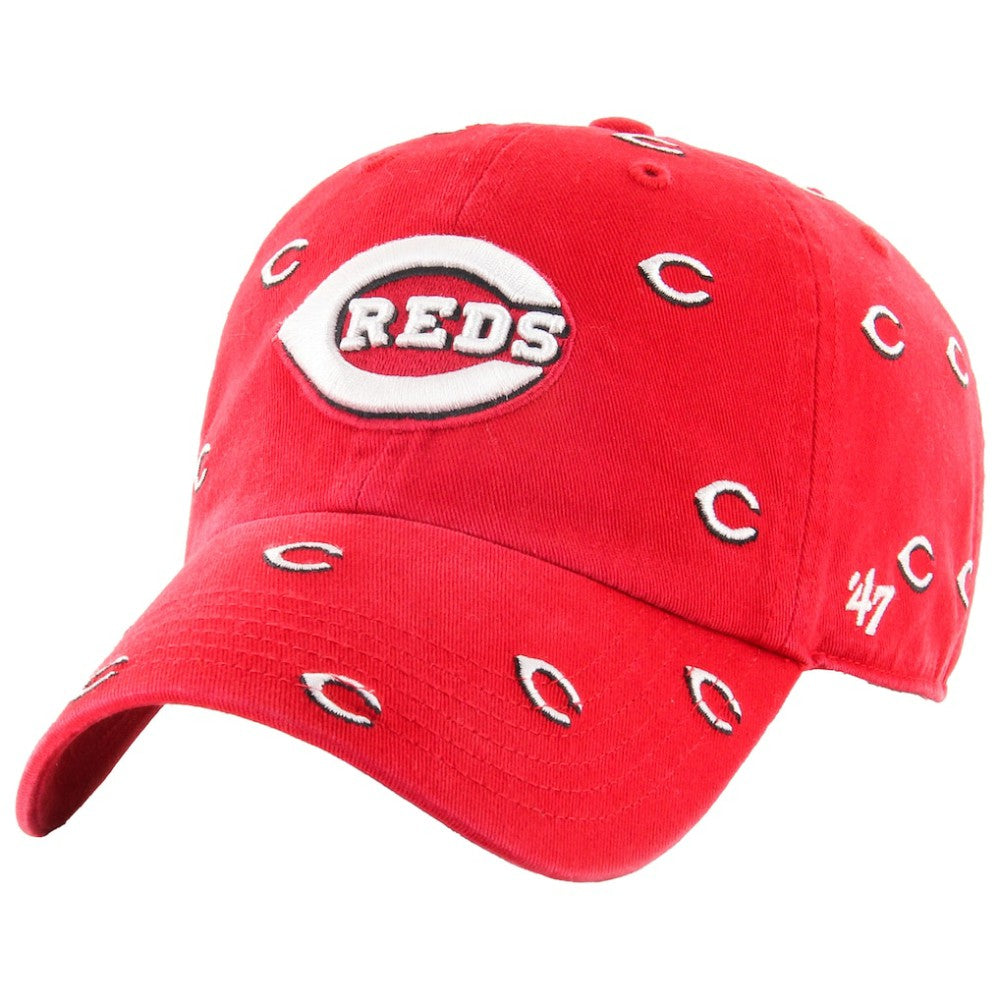 Cincinnati Reds Women's Confetti Clean Up Adjustable Hat Red