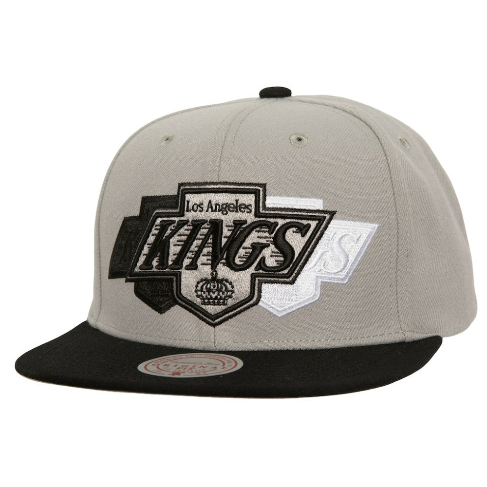 Los Angeles Kings Mitchell & Ness Soul Triple Up Snapback Hat - Gray Hats