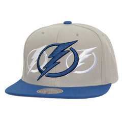 Tampa Bay Lightning Mitchell & Ness Soul Triple Up Snapback Hat - Gray Hats