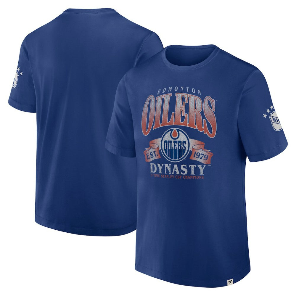 Edmonton Oilers Fanatics Decades Collection Made To Last T-Shirt - Blue T-shirts