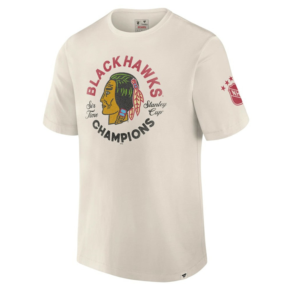 Chicago Blackhawks Fanatics Decades Collection Timeless T-Shirt - White T-shirts