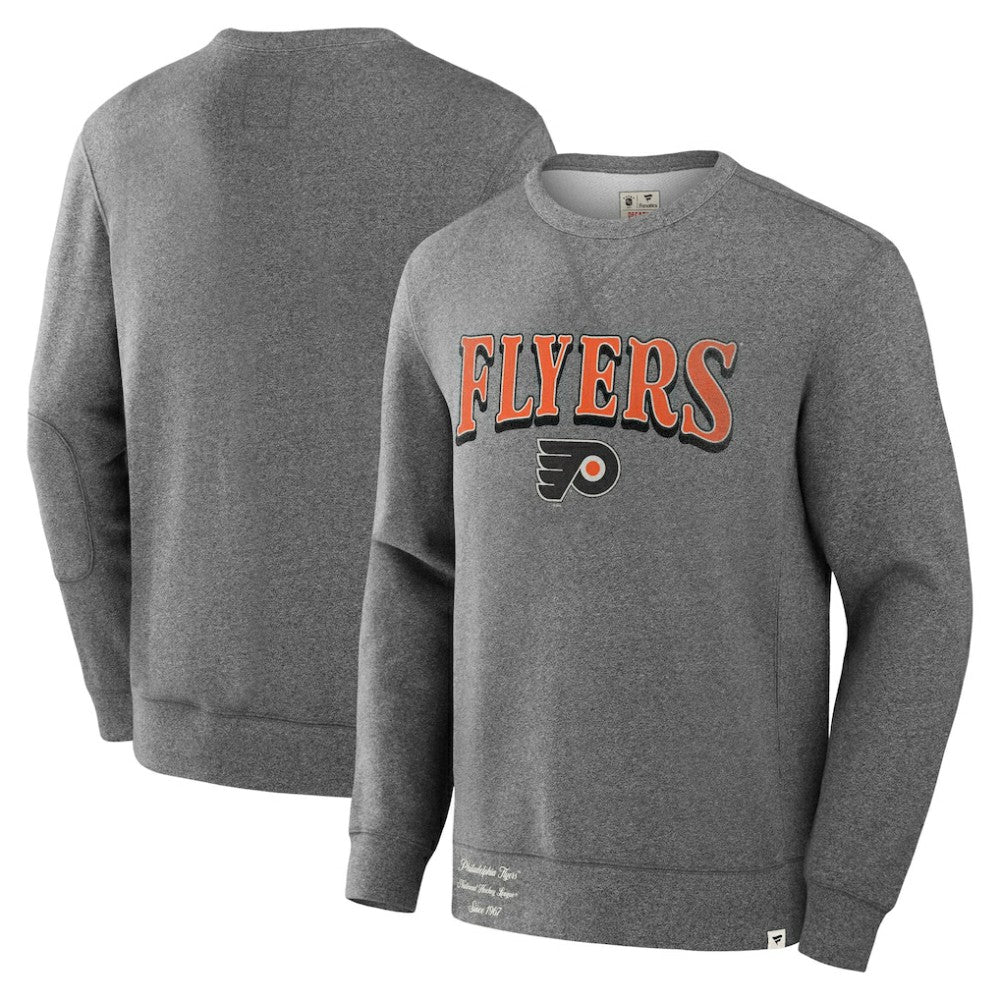 Philadelphia Flyers Fanatics Decades Collection Legendary Fleece Pullover Sweatshirt - Heather Gray Sweatshirts