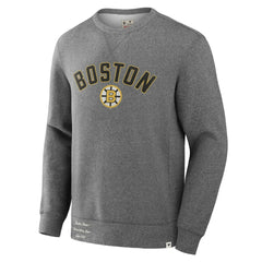 Boston Bruins Fanatics Decades Collection Legendary Fleece Pullover Sweatshirt - Heather Gray Sweatshirts