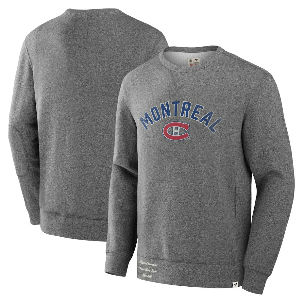 Montreal Canadiens Fanatics Decades Collection Legendary Fleece Pullover Sweatshirt - Heather Gray Sweatshirts