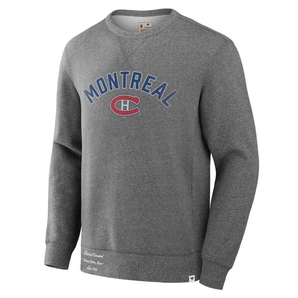 Montreal Canadiens Fanatics Decades Collection Legendary Fleece Pullover Sweatshirt - Heather Gray Sweatshirts