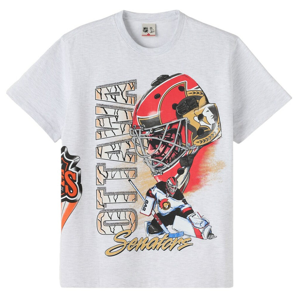 Ottawa Senators OVO x NHL Retro T-Shirt - Heather Gray T-shirts