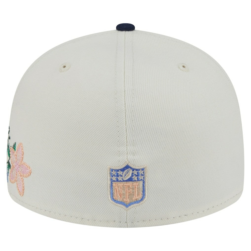 Dallas Cowboys New Era Tonal Florals 59FIFTY Fitted Hat - Cream/Navy outlet