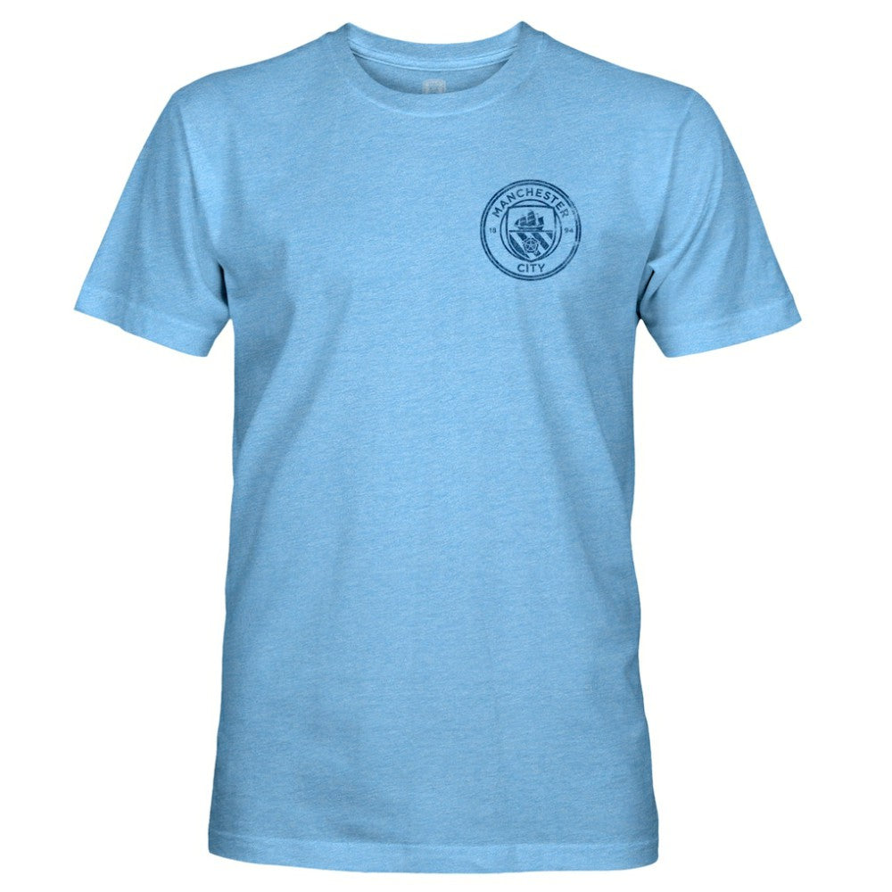 Manchester City 1863FC Mono Badge Retro Tri-Blend T-Shirt - Sky Blue sale