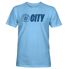 Manchester City 1863FC Mono Badge Lock-Up Retro Tri-Blend T-Shirt - Sky Blue outlet