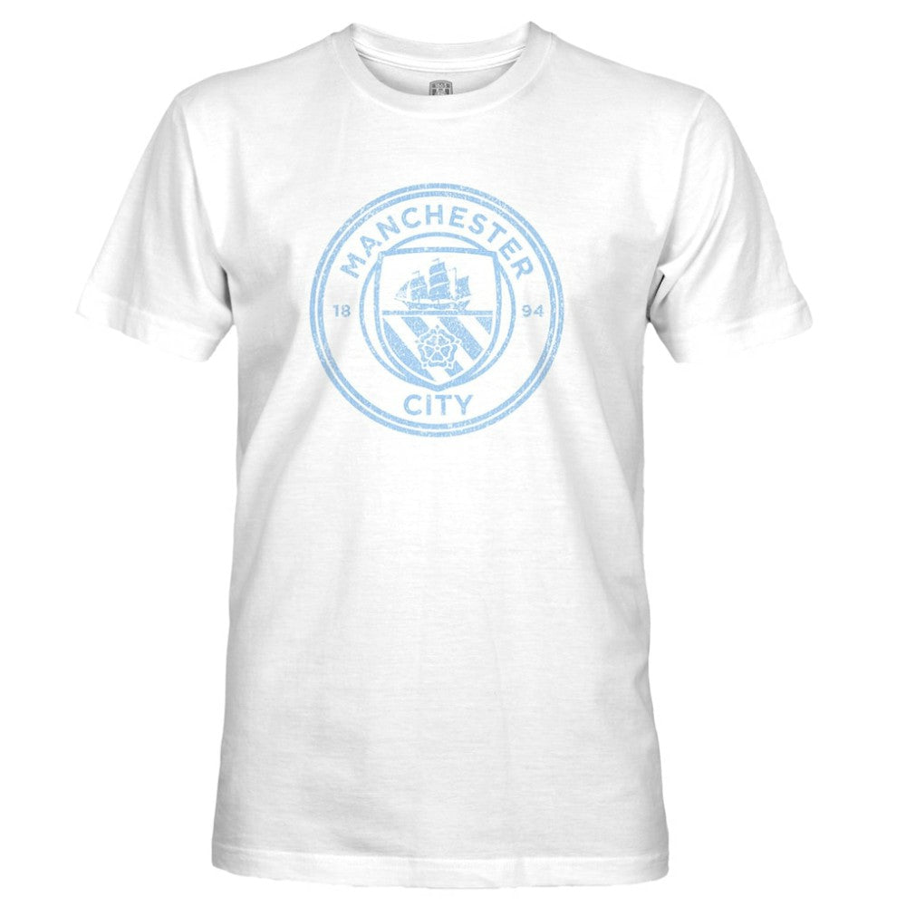 Manchester City 1863FC Mono Badge T-Shirt - White on sale