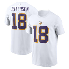 Justin Jefferson Minnesota Vikings Name & Number T-Shirt - White for sale