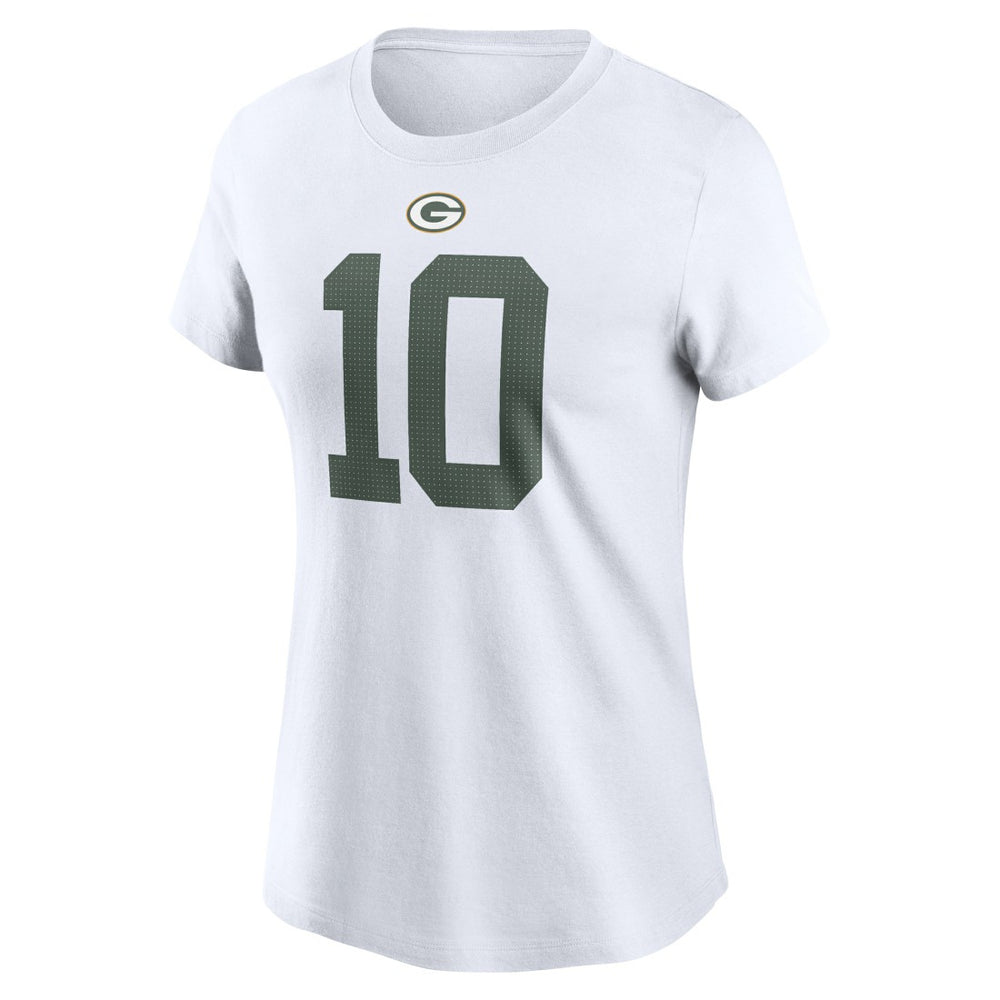 Jordan Love Green Bay Packers Women's Player Name & Number T-Shirt - White online