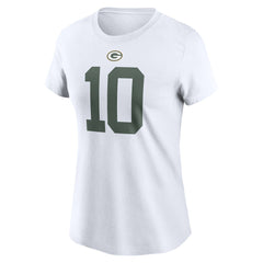 Jordan Love Green Bay Packers Women's Player Name & Number T-Shirt - White online