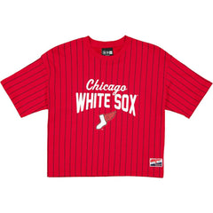 Chicago White Sox Women's 2025 City Connect Pinstripe T-Shirt Red/Black