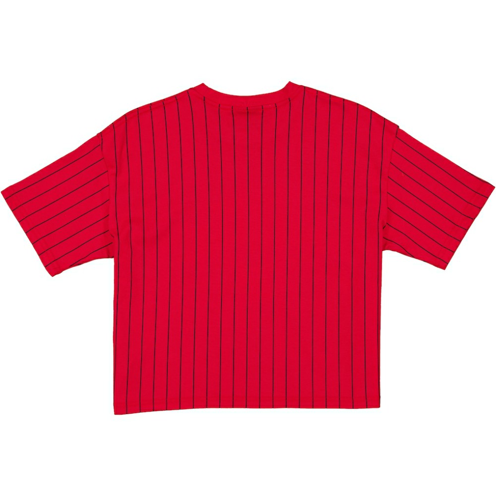 Chicago White Sox Women's 2025 City Connect Pinstripe T-Shirt Red/Black