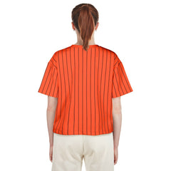 San Francisco Giants Women's 2025 City Connect Boxy Pinstripe T-Shirt Orange