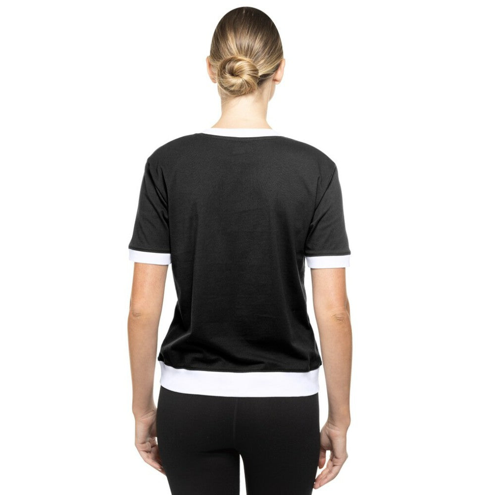 San Francisco Giants Women's 2025 City Connect Rhinestone V-Neck T-Shirt Black
