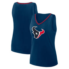 Houston Texans Logo Athletic Women's Plus Size Stellar Win V-Neck Tank Top - Navy outlet