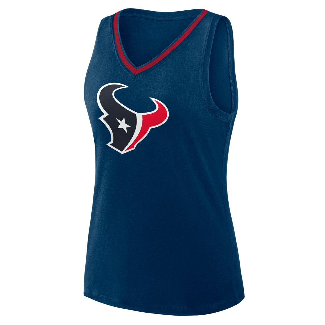 Houston Texans Logo Athletic Women's Plus Size Stellar Win V-Neck Tank Top - Navy outlet