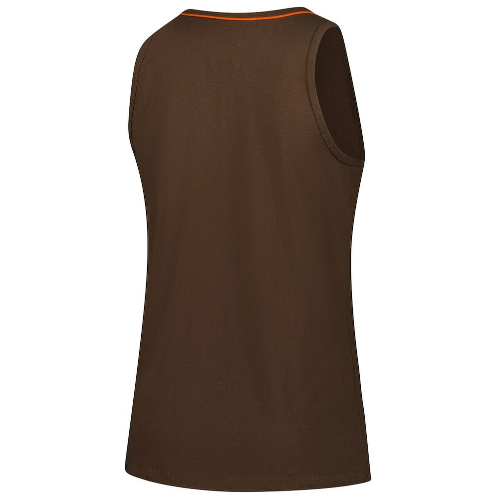 Cleveland Browns Logo Athletic Women's Plus Size Stellar Win V-Neck Tank Top - Brown cheap