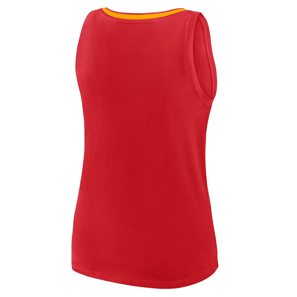 Kansas City Chiefs Logo Athletic Women's Plus Size Stellar Win V-Neck Tank Top - Red sale