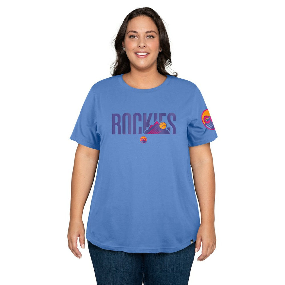 Colorado Rockies Women's 2025 City Connect Plus Size T-Shirt Blue